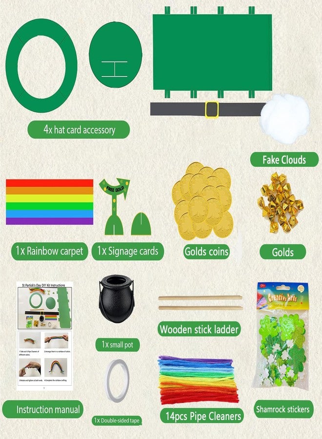 Bailiyake St. Patrick's Day DIY Leprechaun Trap Kit St Patricks Day Party Decorations DIY to Catch a Leprechaun Trap Craft Set for Classroom Home Rainbow Irish Shamrock Party Supplies - Image 3